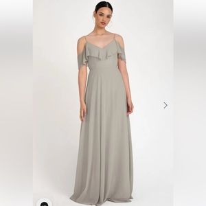 Jenny Yoo Mila Dress Early Grey Size 6